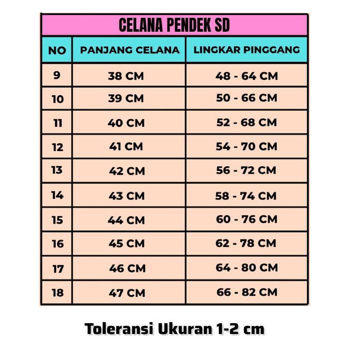 CELANA SD PENDEK LAKI - LAKI SERAGAM SEKOLAH SD CELANA PENDEK SERAGAM SEKOLAH