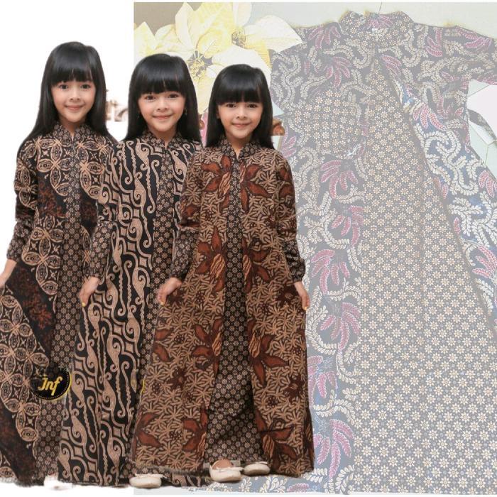 Best Seller Gamis Batik Anak Perempuan Modern Usia 2-12 Tahun Baju Batik Anak Dress Gamis Baju