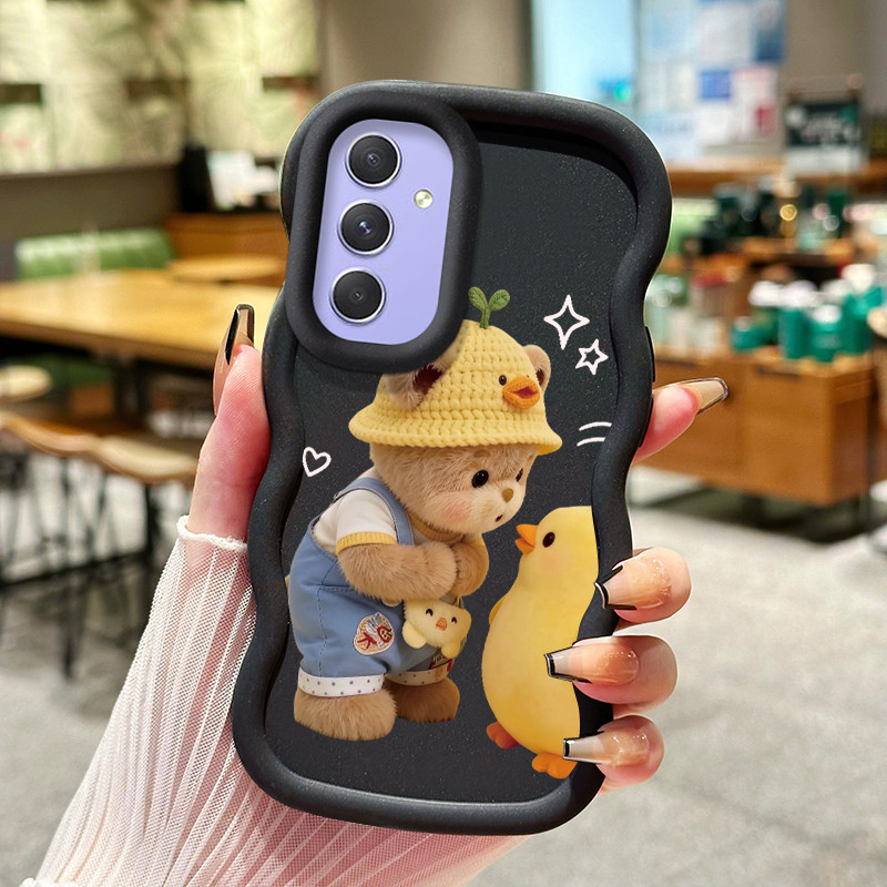 Casing Untuk Samsung A54 5G Case Casing pola Beruang kecil dan bebek Kasing HP ceruk Kesing mewah Ce