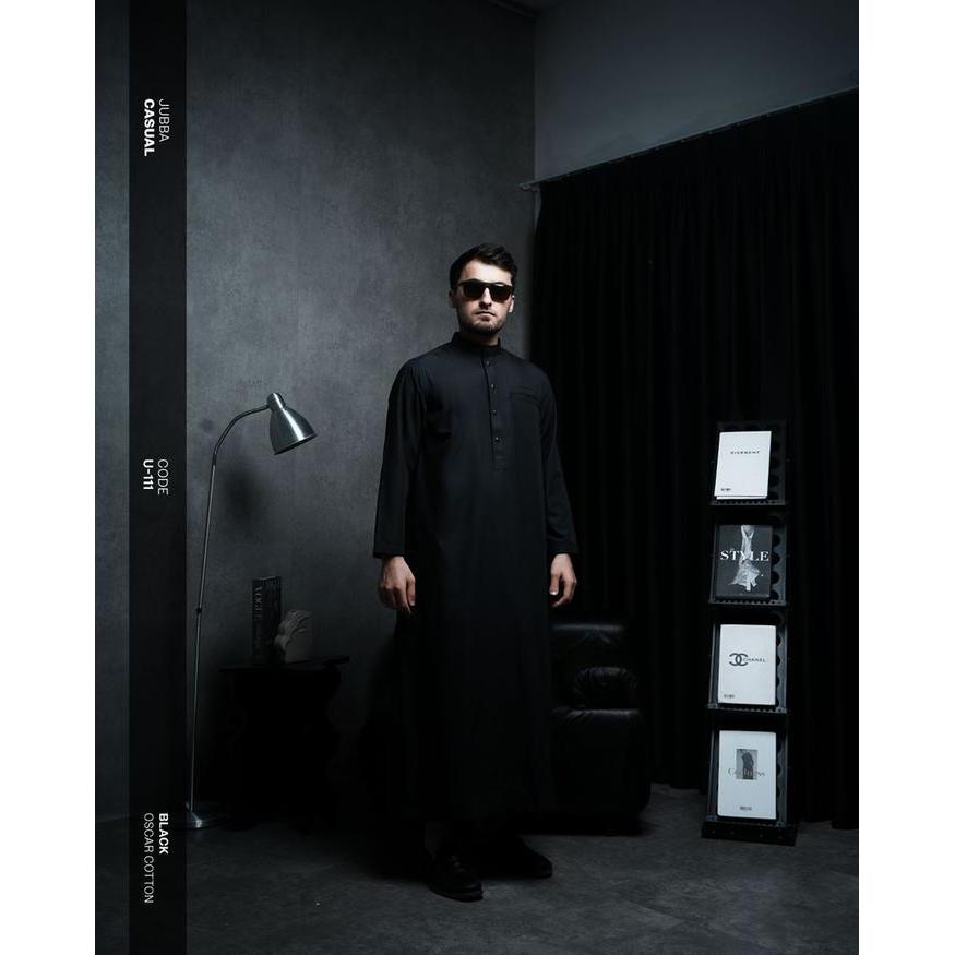 SAMASE Jubba Casual U111 Lengan Panjang Jubah Ghamis Pria Muslim Dewasa Terbaru Samase Official
