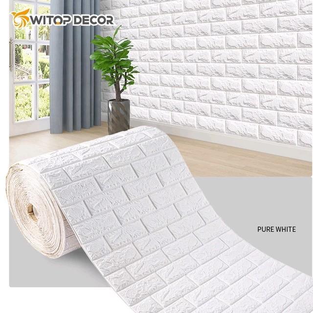 Best Seller Wallpaper Dinding Sticker Dinding 3D Bata Foam Tahan Lembap Ruang Tamu Original