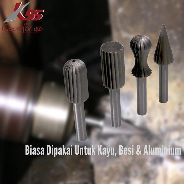 Mata Bor Cun Tuner 6mm Set 4pcs Mata bor kikir Kerok Besi Aluminium Kayu As 6mm
