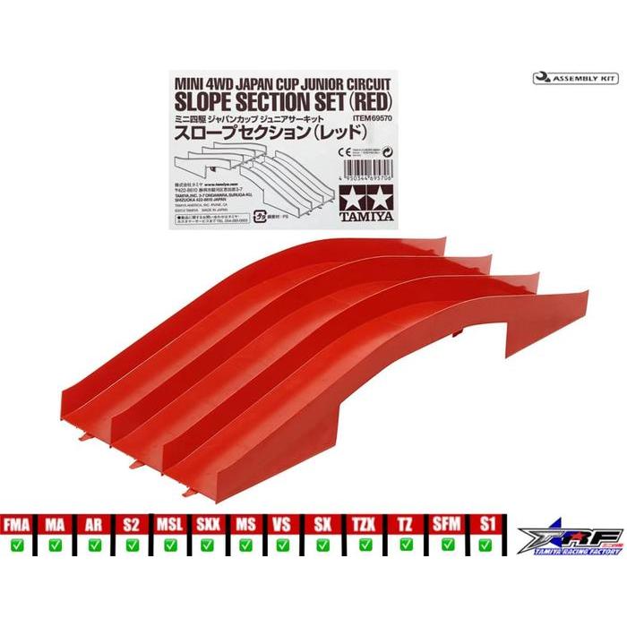 TAMIYA 69570 JAPAN CUP JR CIRCUIT SLOPE SECTION SET (RED) /TRACK SLOPE