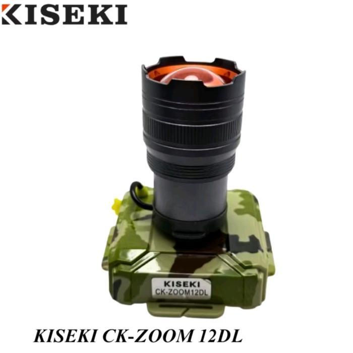 Kiseki Senter Zoom Dual Cahaya Putih Kuning 300 Watt Super Bright Led CK-ZOOM 12DL Baterai 7800mAh
