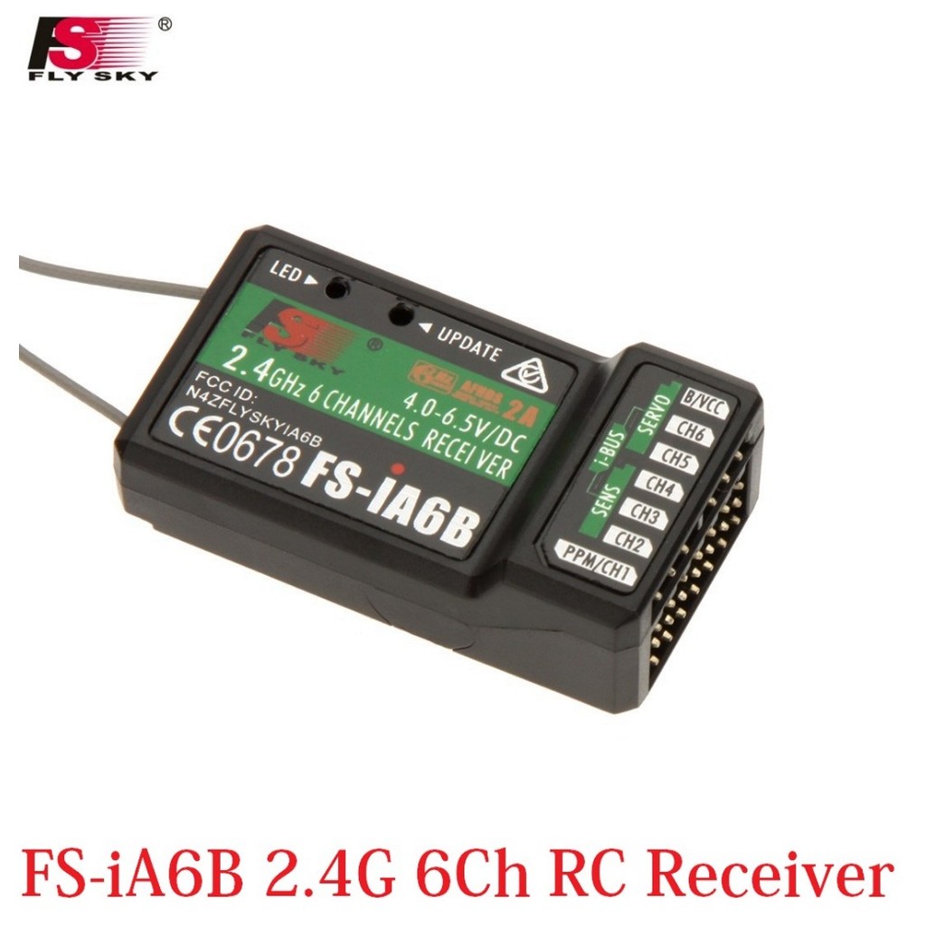 Flysky FS-iA6B 2.4G 6Ch RC Receiver PPM Output with iBus Port Compatible For Flysky i4 i6 i10