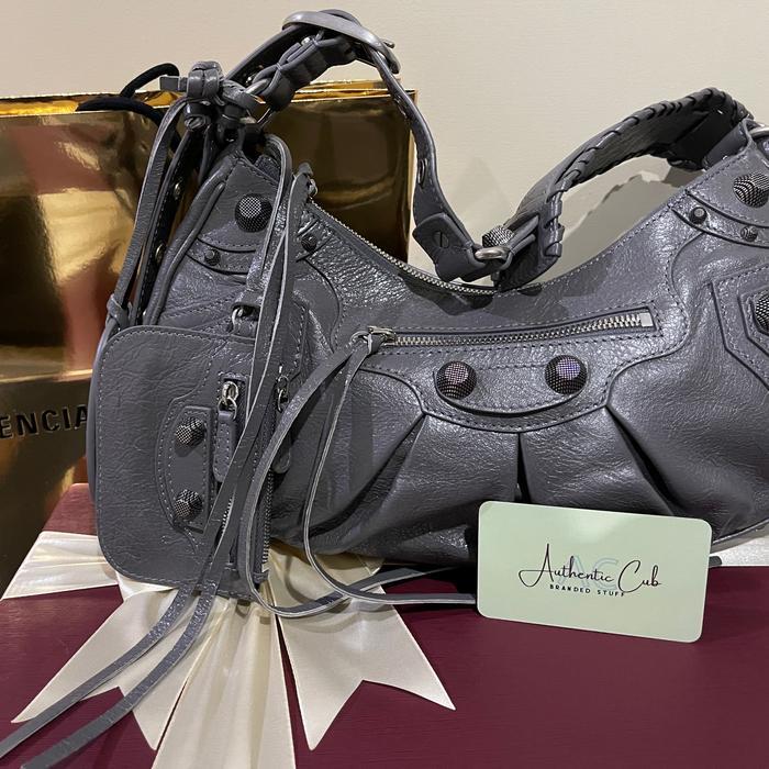 READY STOCK Balenciaga Le Cagole Small Grey Original TERMURAH LIKE NEW 99,99