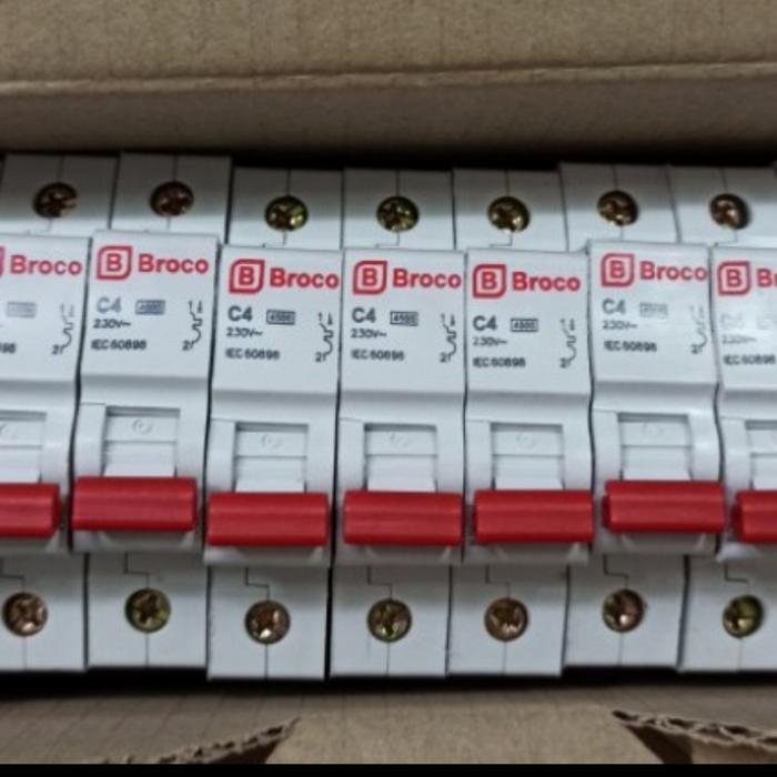 Mcb Broco 4 Ampere 1 Phase 17304C/Broco Mcb 4 Ampere #Gratisongkir