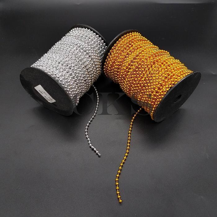 Terlaris mote meteran / mote lada renteng 4mm (warna gold & silver) SALE