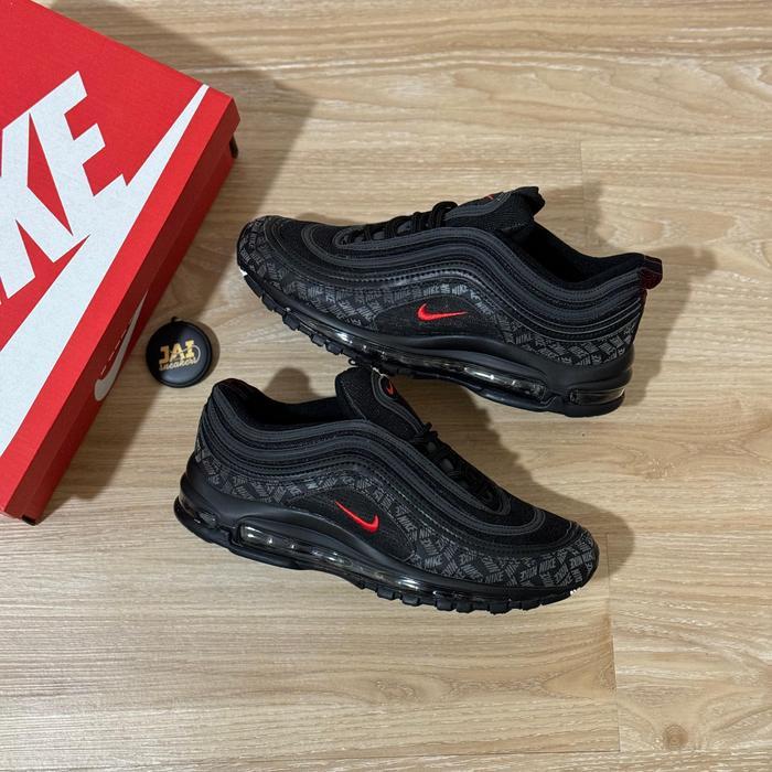 Sepatu Sneakers Nike Air Max 97 Full Black Full Logo Tbk
