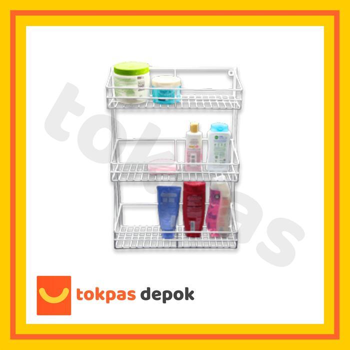 Terlaris Rak Bumbu 3 Susun / Rak Gantung 3 Susun Miami Delimastar Plastik Putih Anti Karat SALE