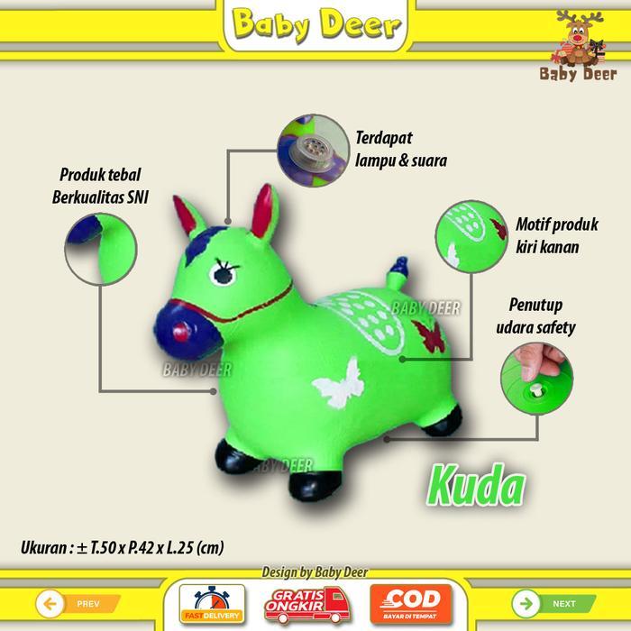 Jumping Animal BENTUK KUDA Musik Anak Mainan Karet Musik Viral Murah Hewan Lucu Jumbo Besar Hadiah