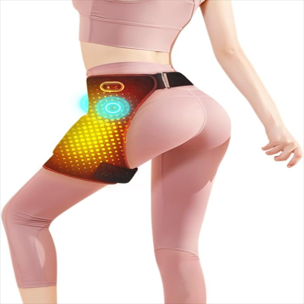Full-Wrap Hip Support Brace with Massager Sciatica Pain Relief Buttock Physical Therapy Recovery