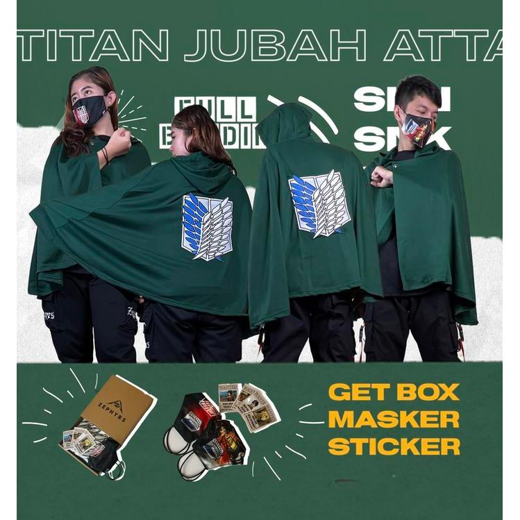 JUBAH BORDIR SNK ATTACK ON TITAN