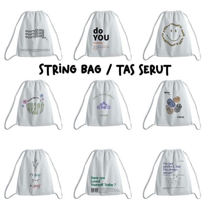 "New" String bag canvas aesthetic uk 30x40