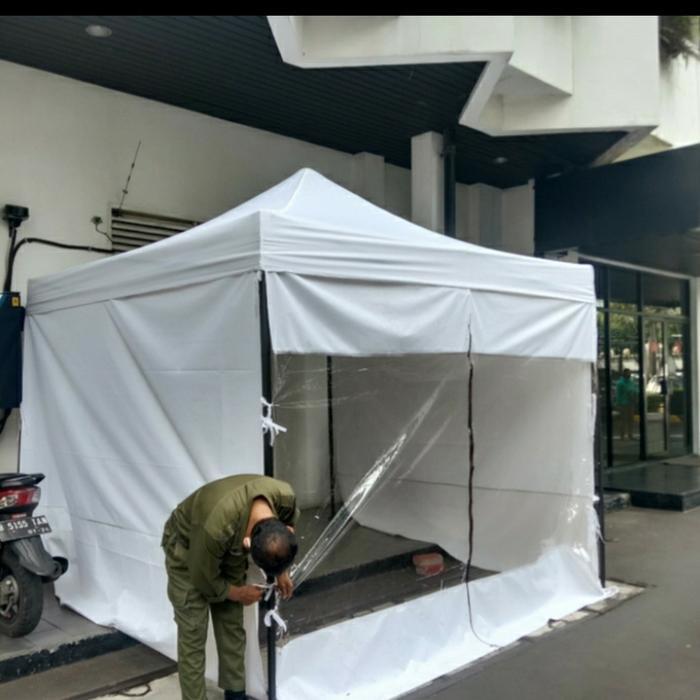tenda lipat 3x3 +dinding putih