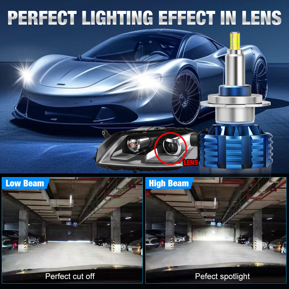 XSTORM H7 LED Light Bulbs H1 H8 H11 LED Headlight Canbus HB3 9005 HB4 9006 360 Car Headlight 30000LM