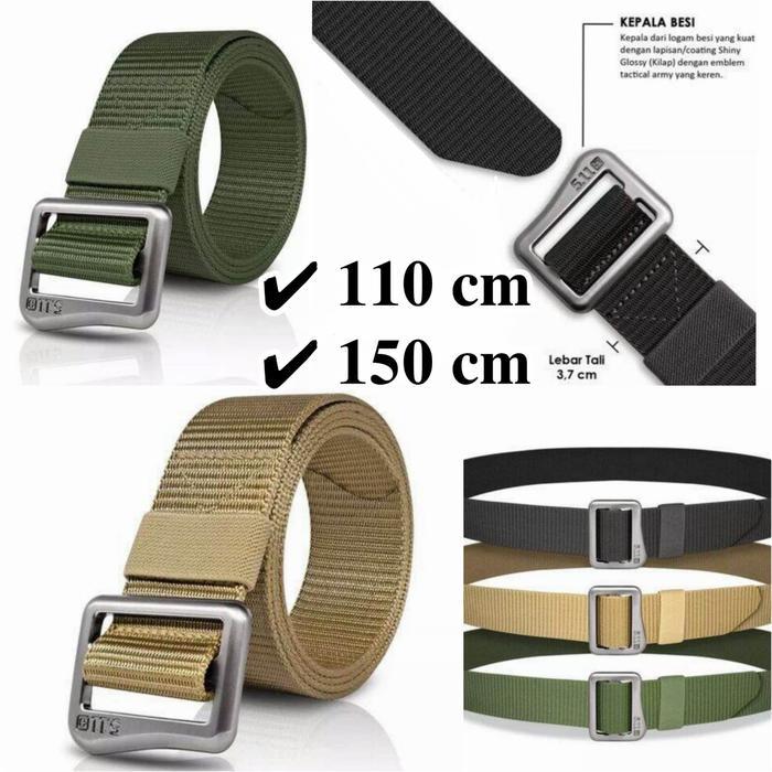 IKAT PINGGANG PRIA TACTICAL SABUK KANVAS GESPER NYLON 110 CM & 150 CM