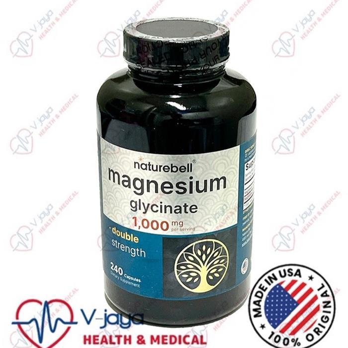 Naturebell Magnesium Glycinate 1000mg, 240 Capsules
