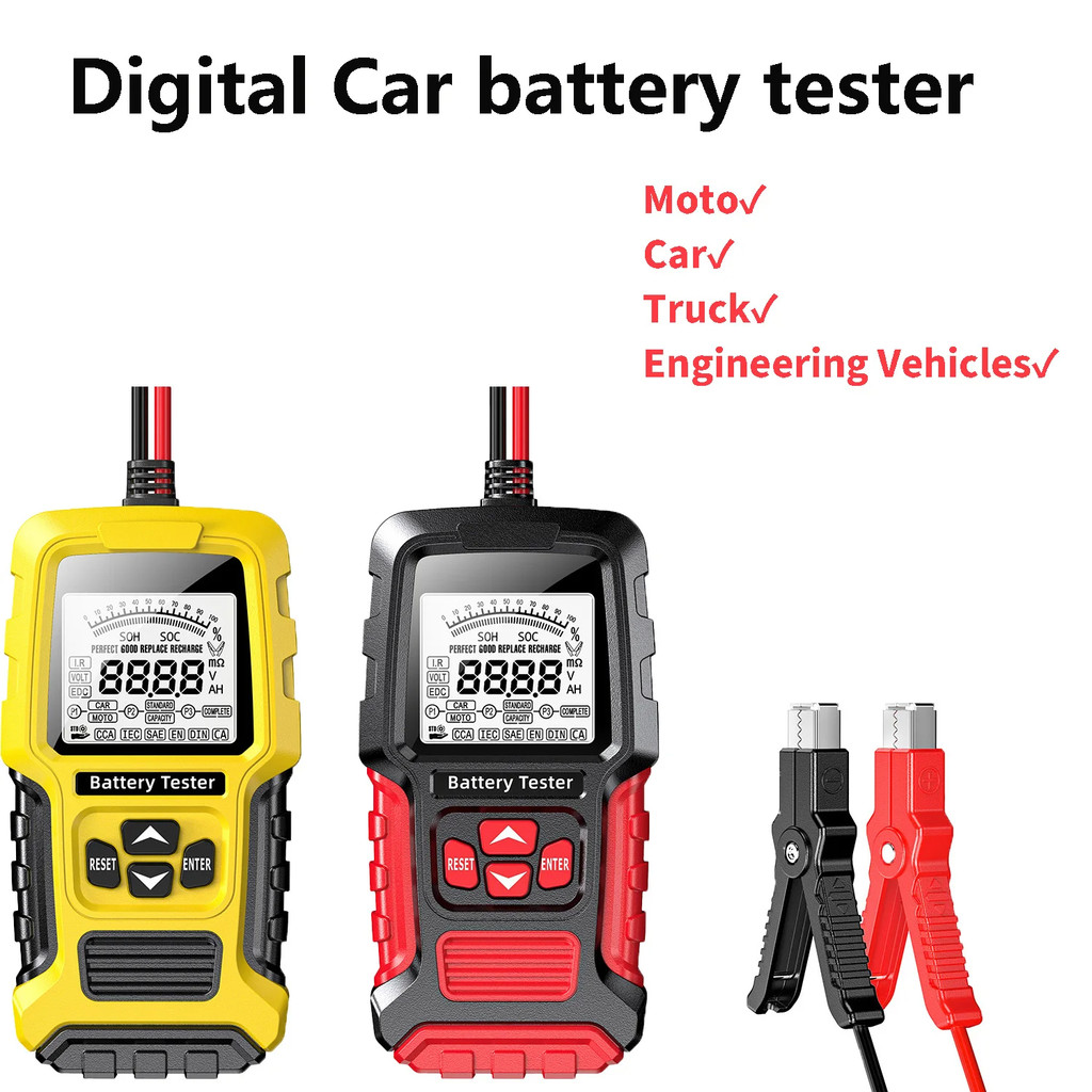 12V24V Universal Battery Tester Analyzer Digital Automotive Battery Tester LCD Moto Car Truck Lead A