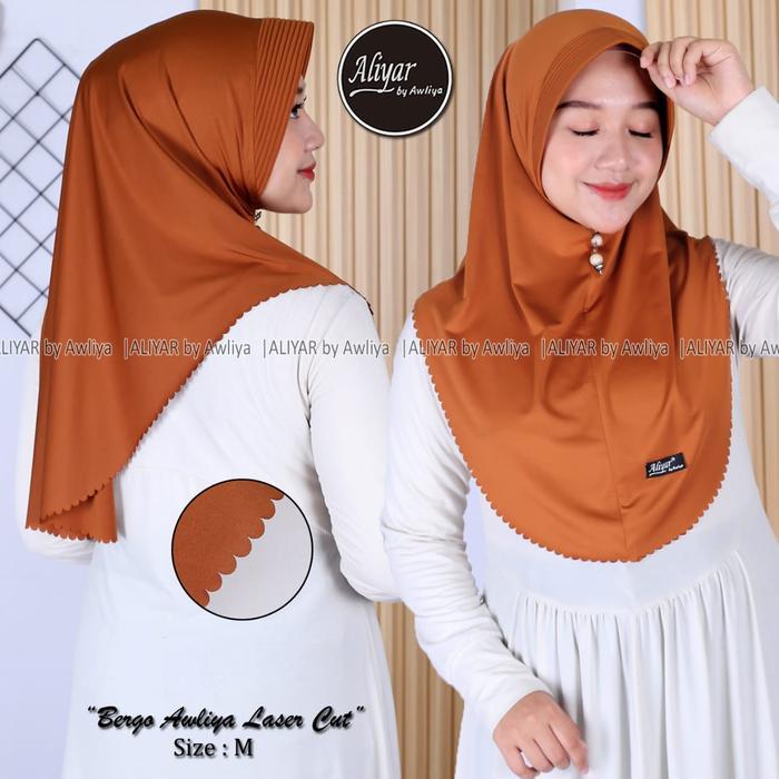 Bergo Awliya Laser Cut Size M Original Aliyar By AwliyaHijab Bergo InstanHijab SportHijab Awliya
