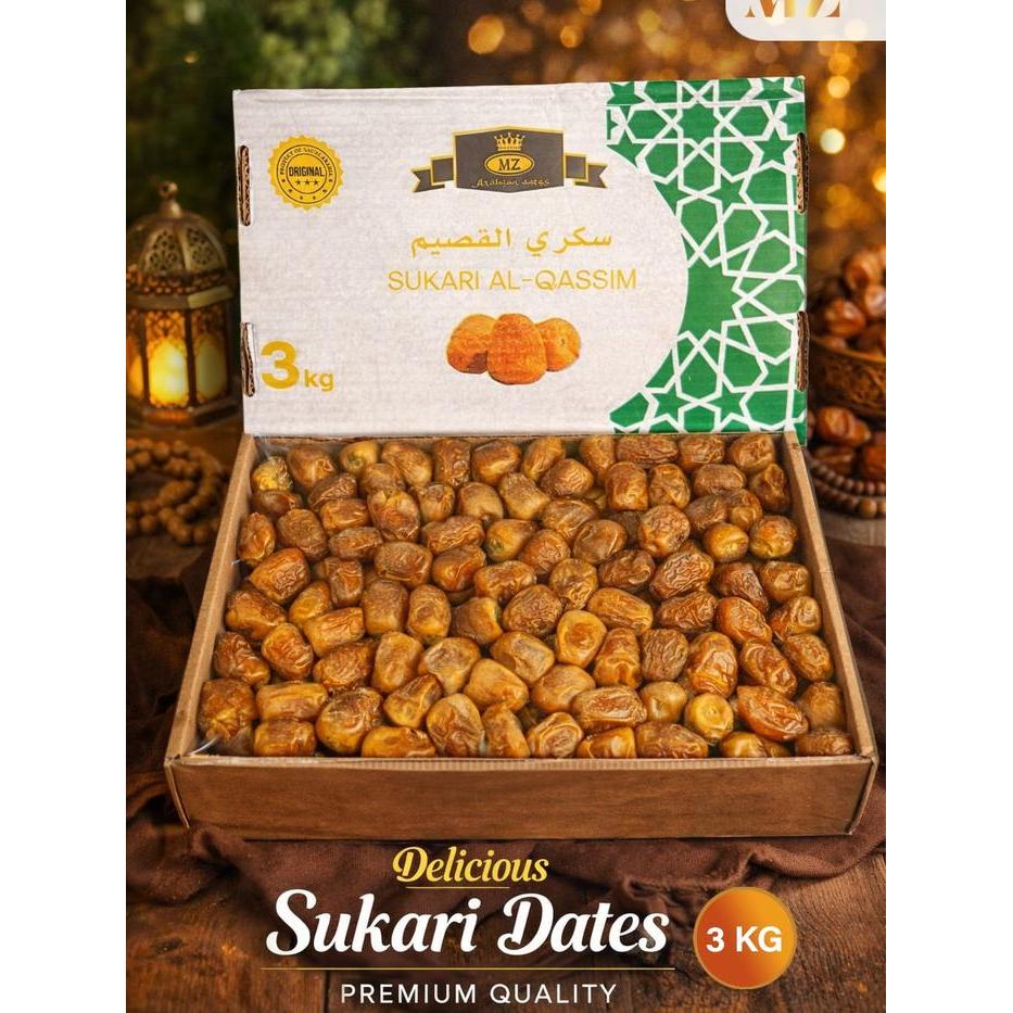 Kurma Sukari Premium 3Kg - Kurma Sukari Grade A - Kurma Sukari Kurma Raja - Kurma Sukari Mz- Sukari