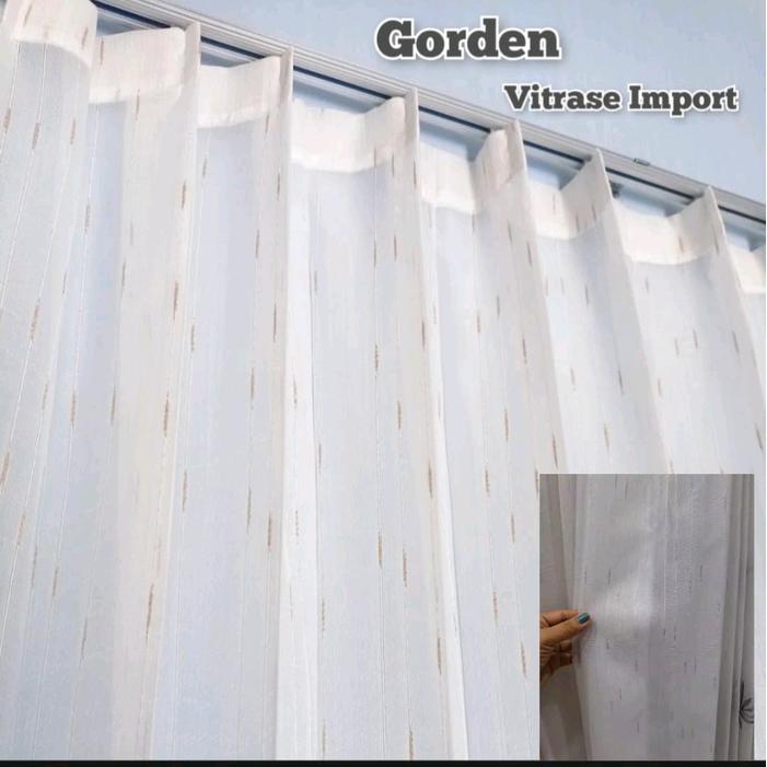 "New" vitrase polos Vitrase gorden import gorden siang dalaman gorden Kain Jendela Gold Silver Tirai