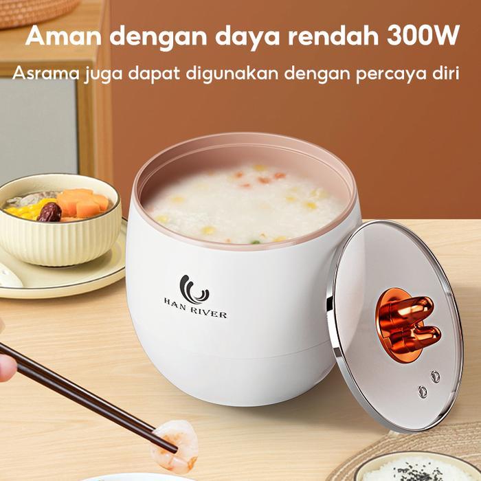 "New" [COD]HAN RIVER Magic com mini Rice Cooker Mini/Penanak nasi 700watt round rice cooker
