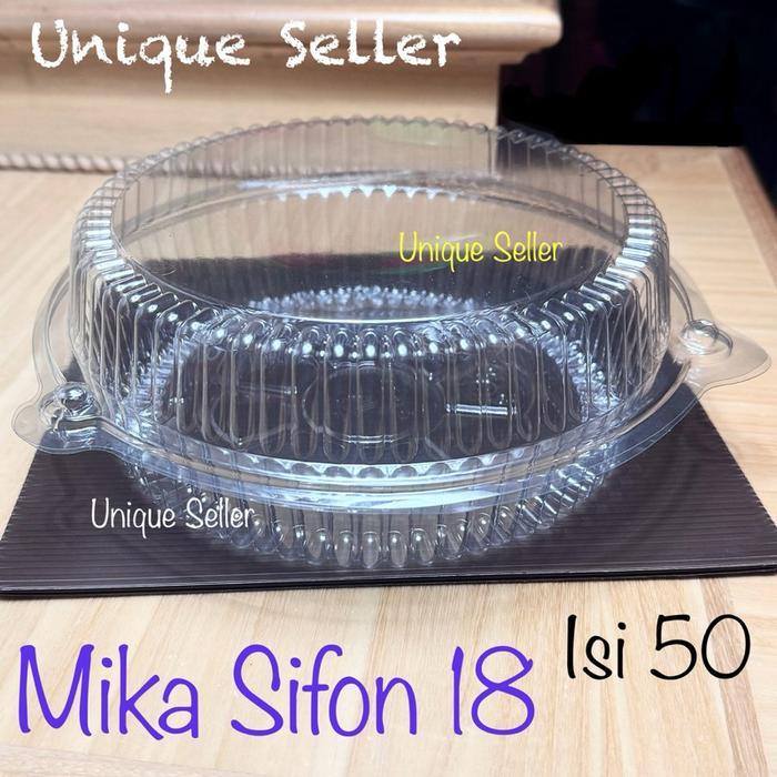 [Isi50] Mika Bolu Bulat Sifon 18 cm Tinggi 8 cm TX / Mika SF 18 / Mika Bolu Bulat 18.5 18,5 cm /