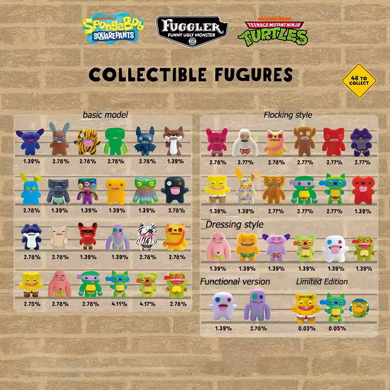 Original Fuggler Keychain Blind Box 2 Funny Ugly Tooth Monsters Fugglers Keychain Random Figurine