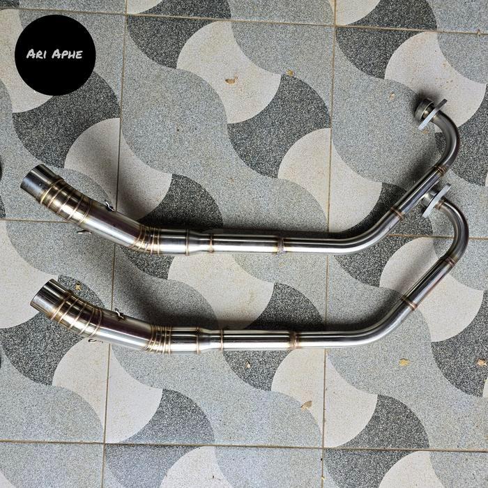 Header Pipa Leher Knalpot R9 Original Old Vixion Kondisi Baru