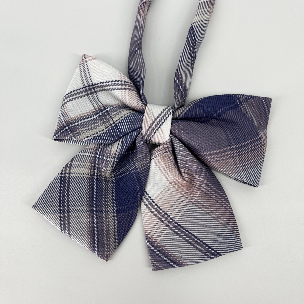 Japanese Style Student Uniform Plaid Shirt Women's Fashion Bow Tie Necktie School Uniform