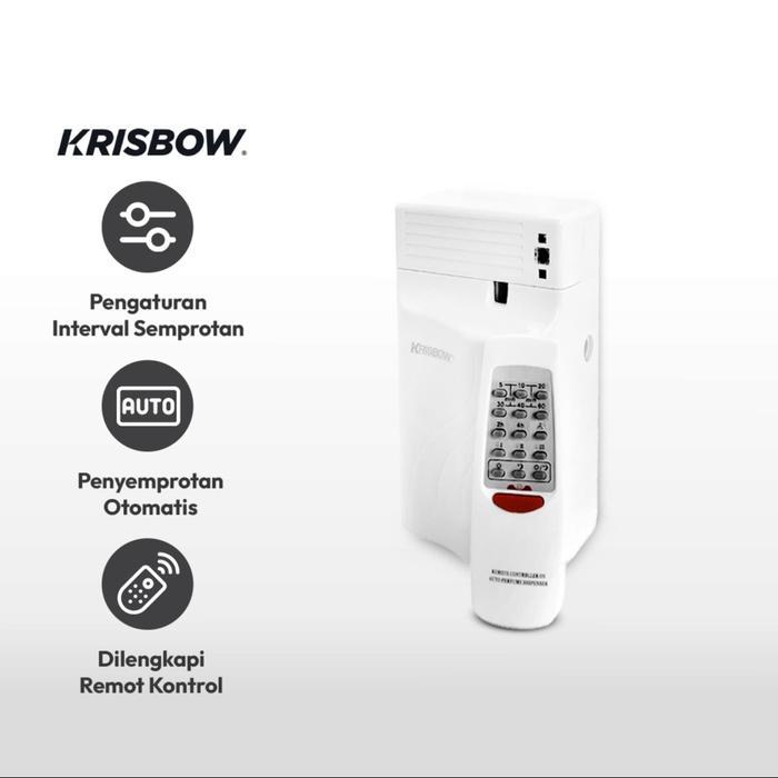 READY STOCK PARFUME KRISBOW CALMIC REMOTE MESIN PENGHARUM RUANGAN SEMPROT OTOMATIS