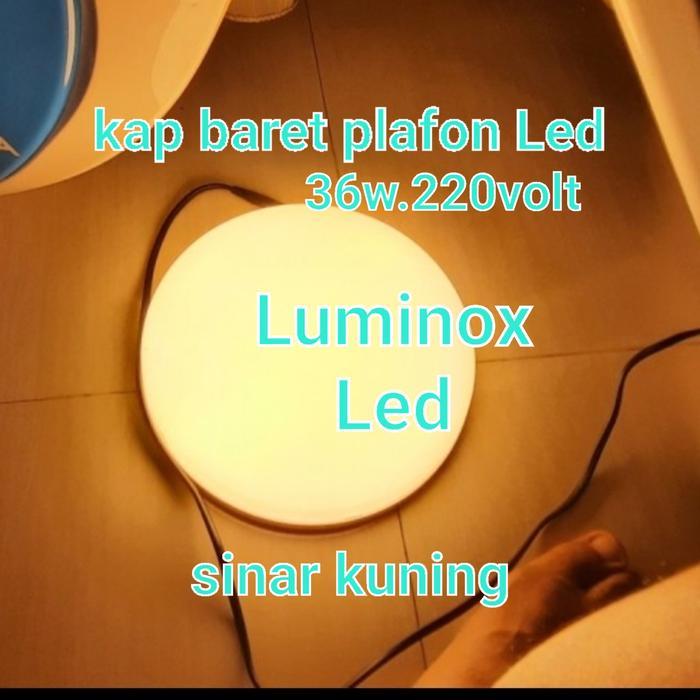 lampu teras plafon baret led 36watt 36w kuning ceiling bulat 36 watt