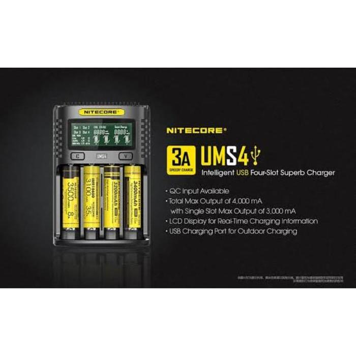 Charger 4 Slot Nitecore Ums4