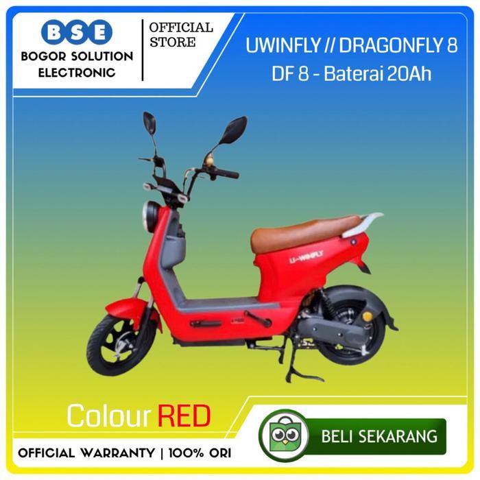 Sepeda Listrik Uwinfly DF8 Dragonfly 8 DF 8 20Ah Battery - Red [ORI]