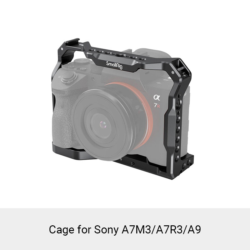 SmallRig Light Camera Cage for Sony A7 III A7R III A9 Aluminum Alloy Cage Rig with Cold Shoe Mount