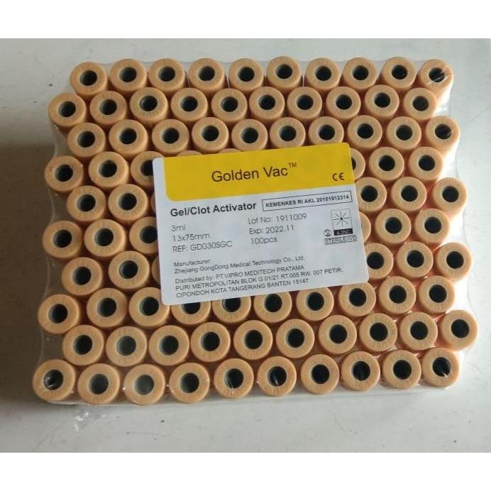 Tabung Gel/Clot Activator - Golden Vac