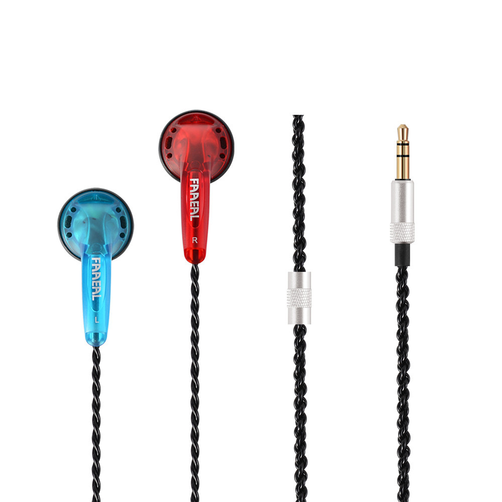 FAAEAL 64ohm 3.5mm In Ear HiFi Earbuds In Ear Earphone Alloy Tune Earbuds DIY Earphone DJ Sweet
