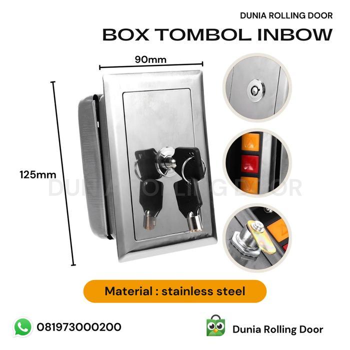 Box tombol Stainless Rolling Door / Stainless Push Button Box Inbow *
