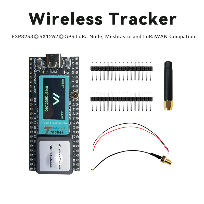 HELTEC MESHTASTIC WIRELESS TRACKER ESP32 LORA NETWORK WI-FI BLUETOOTH GPS TRACKER AND LORA GATEWAY