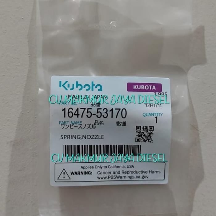 SPRING NOZZLE L4400 16475-53170 KUBOTA