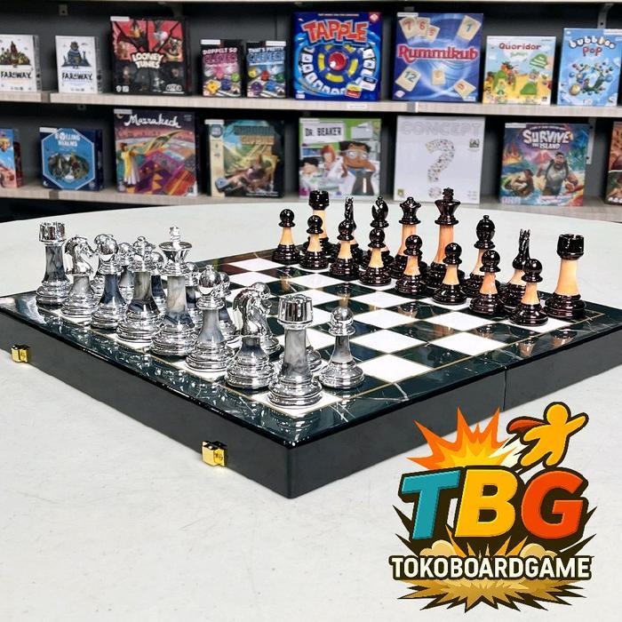Luxury Onyx Style Chess - Papan Catur Mewah - Premium International Grade Catur Premium