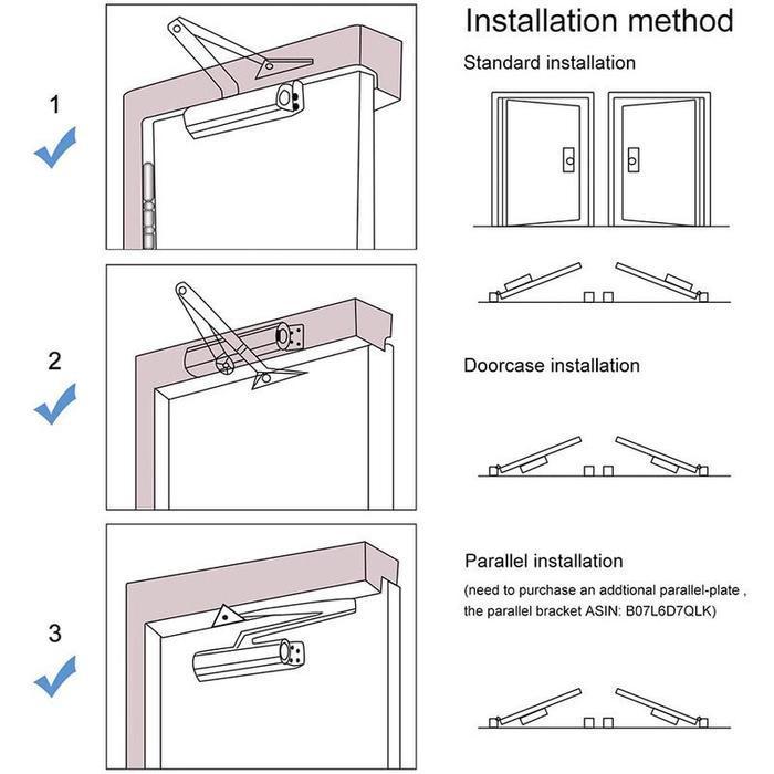 Door Closer Penutup Pintu Otomatis Hidrolik Hold Open Automatic Aluminium Door Closer Tutup Pintu