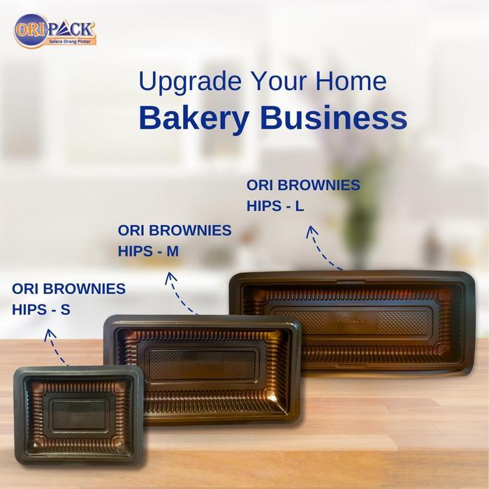 [1 Pak Isi 50 Pcs] Mika Brownies M Tebal / Box Plastik Kue / Kotak Brownies / Mika Kue Kotak Medium