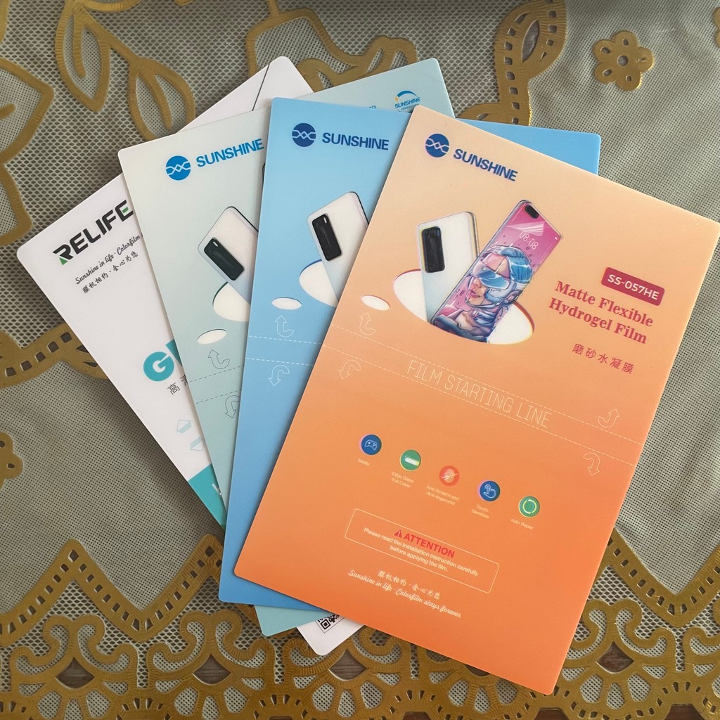 Sunshine SS-057H HE HB TPU Soft HD Matte Blue Film Phone Screen Flexible Hydrogel Sheet SS-890C For