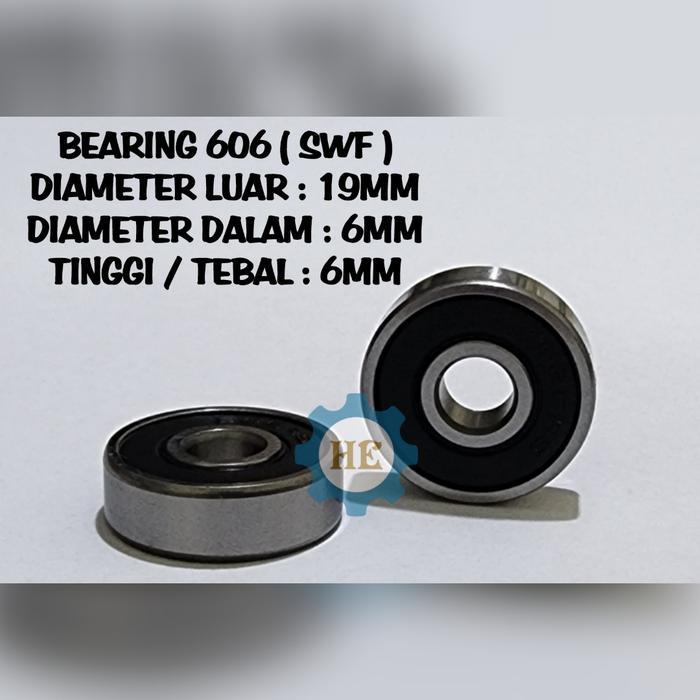 BEARING 606 SWF / BEARING 606 RS MESIN BORDIR KOMPUTER & INDUSTRIAL *