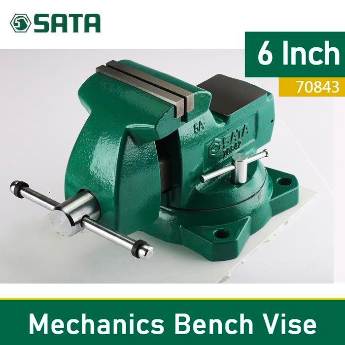 NEW PRODUK RAGUM 6 INCH MECHANICS BENCH VICE 70843 SATA TOOLS TOKONYA ABDI