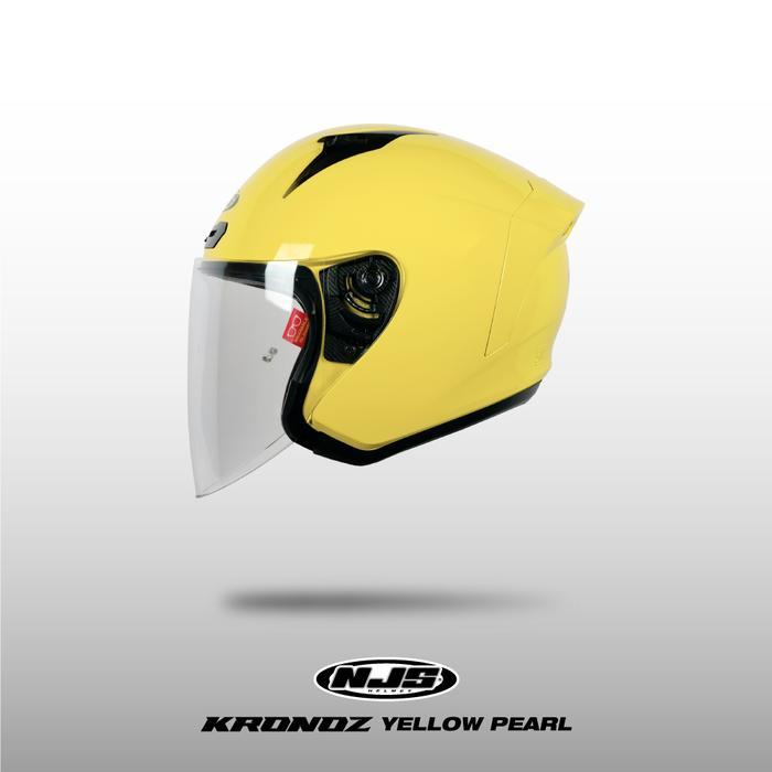 NJS KRONOZ Yellow Pearl - Helm Half Face NJS Kronoz Kronoz Polos Kronoz Ori NJS ORI Helm Polos NJS