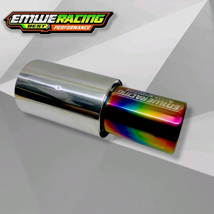 FREE ONGKIR KNALPOT MOBIL EMWE RACING GRONEL CINCIN PELANGI FULL STENLIS NGEBAS ADEM BULET EMPUK
