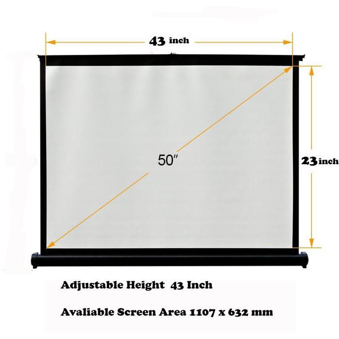 Layar Projektor Portable 50" Screen Proyektor Portable Tbk